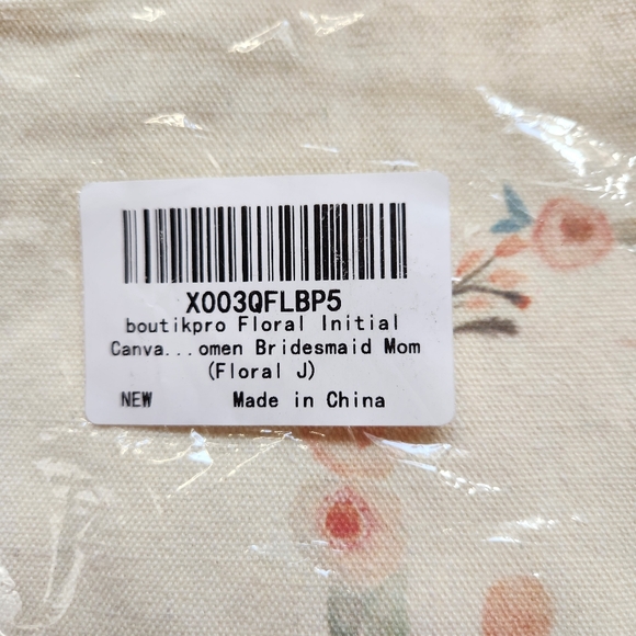 Floral Canvas Tote Bag Set - Cream - Picture 4 of 14